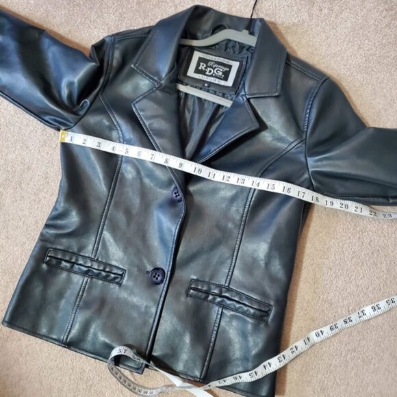 Vintage Reportage Italy 90s Black Matrix The Craft Leather Jacket M - Picture 3 of 7